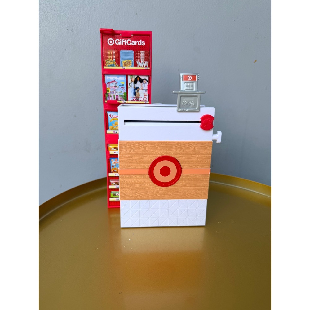 Barbie Target‎ Store Checkout Counter Playset Mattel FRP01 2017 Red White Tan